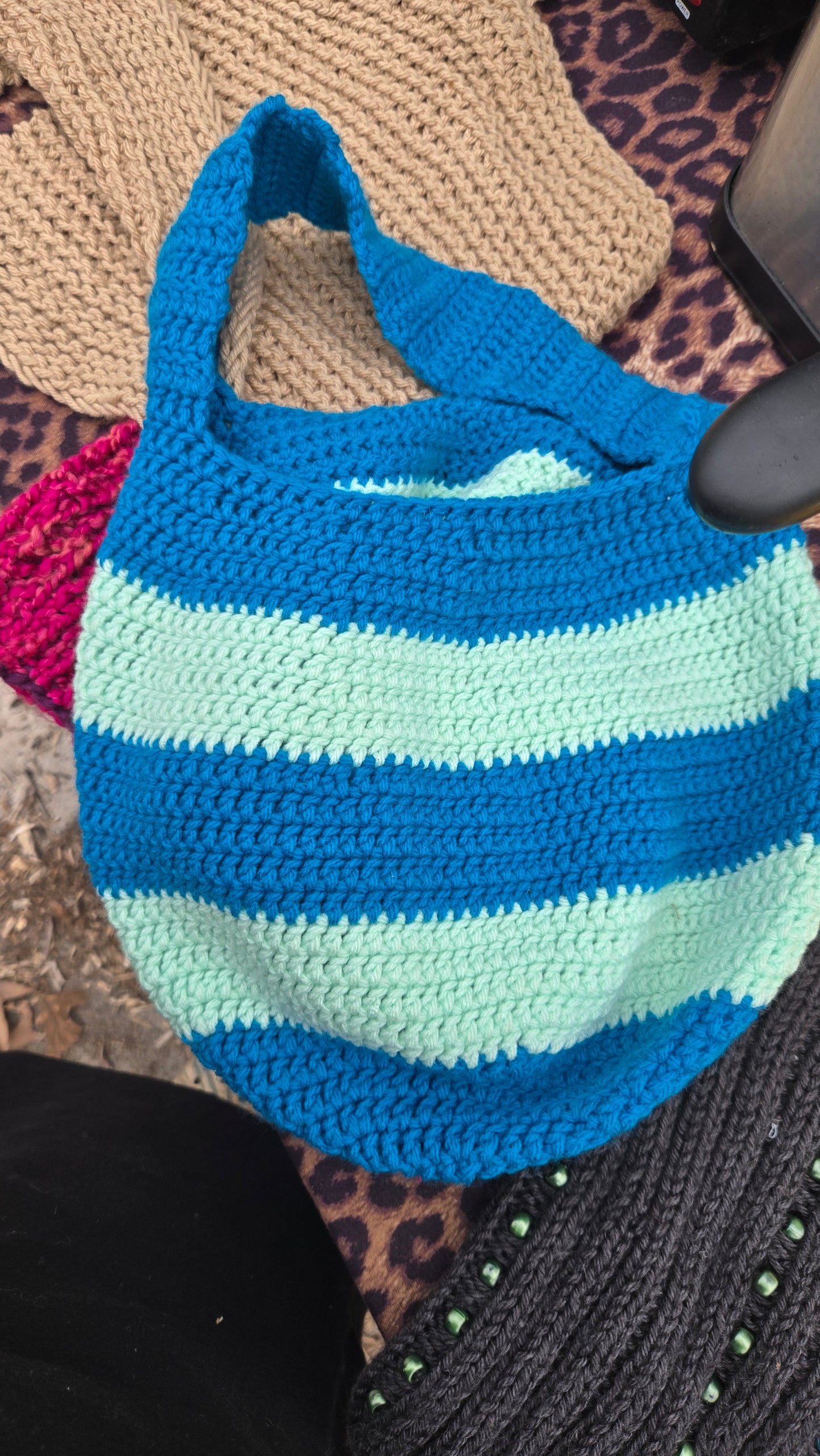 The Bottomless Crocheted Bucket Bag