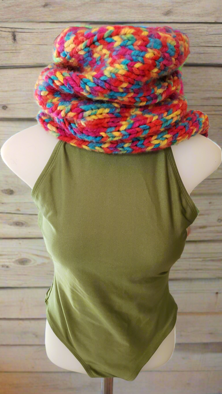 Rainbow Super Chunky Cowl