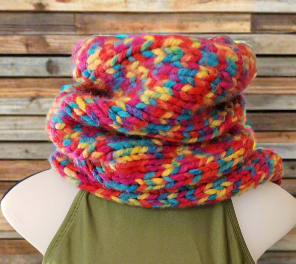 Rainbow Super Chunky Cowl