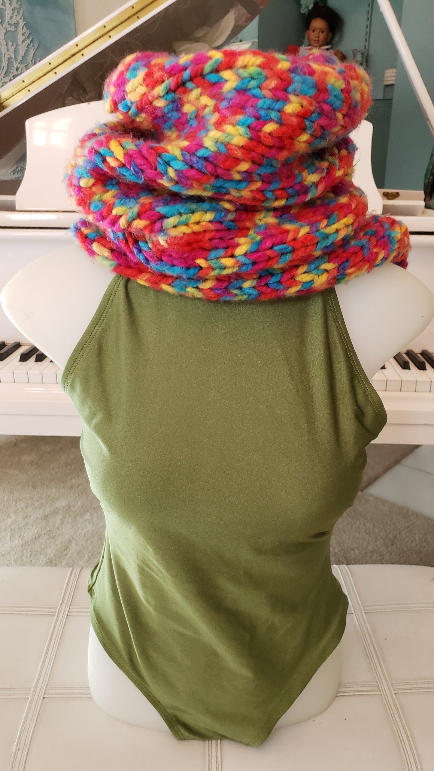 Rainbow Super Chunky Cowl