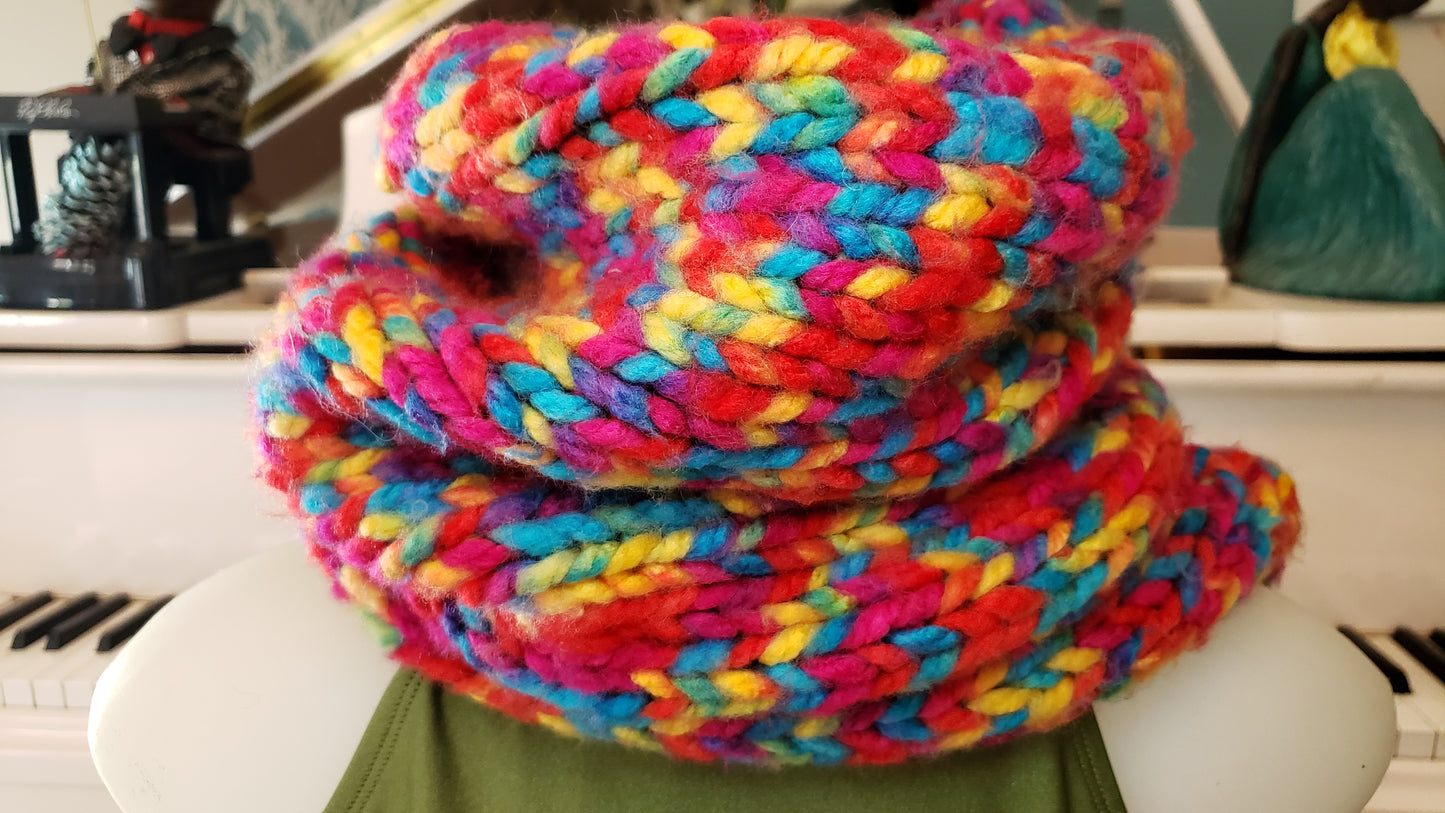 Rainbow Super Chunky Cowl